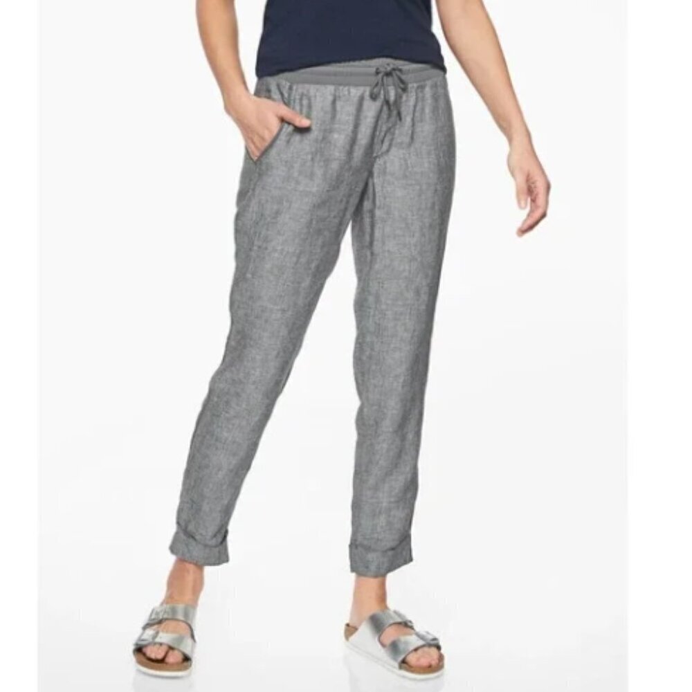 ATHLETA Bali Linen Pants Gray Size 4